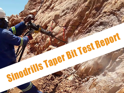 Rapport de test des taillants coniques de Sinodrills